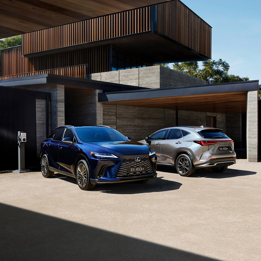 Lexus RX and NX models parked