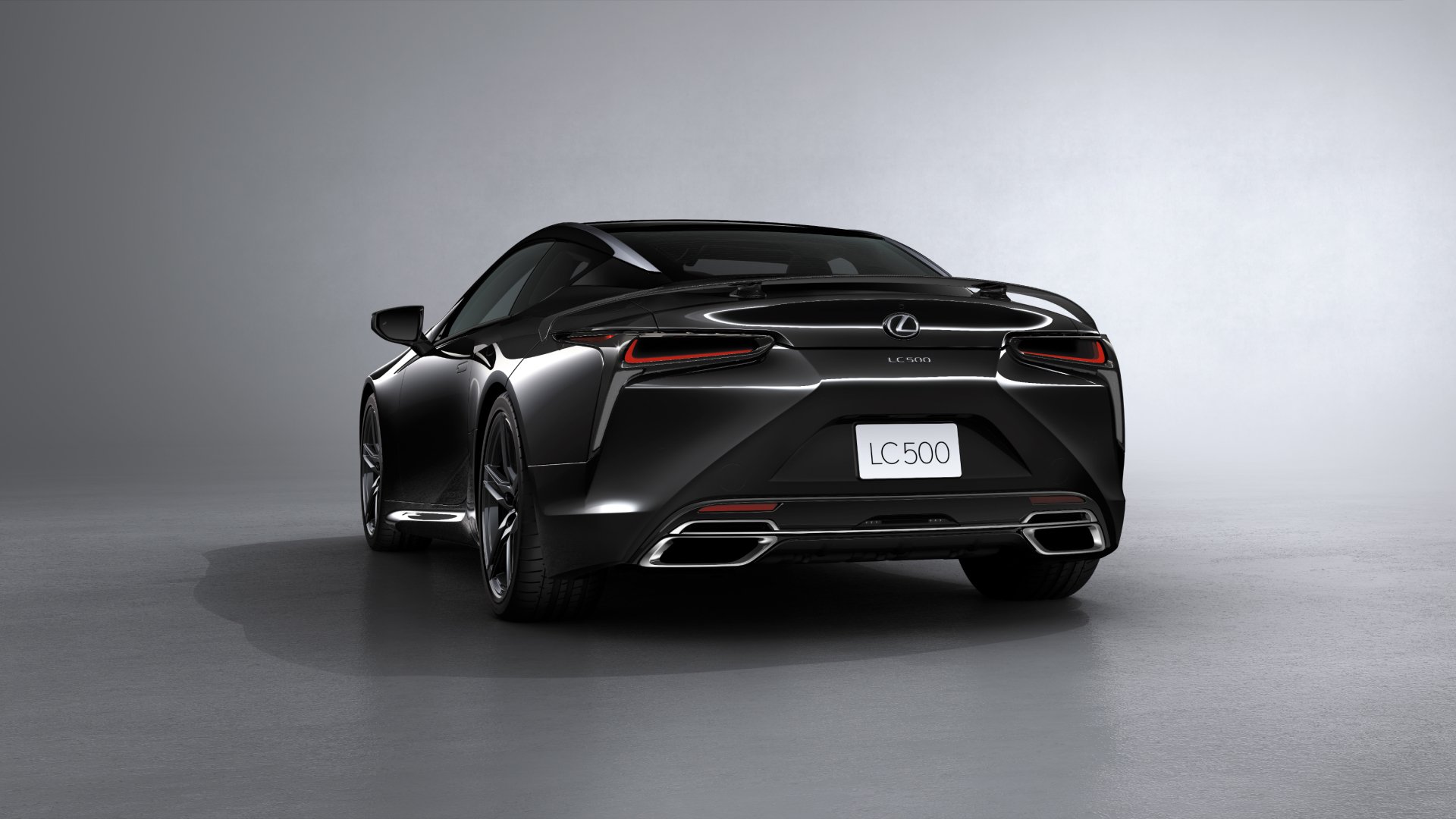 Rear view of black 2021 LC Inspiration Series